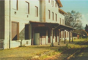 the railway station, 3 years after closure